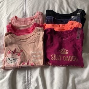 Eight 2T toddler girl T-shirts NWT